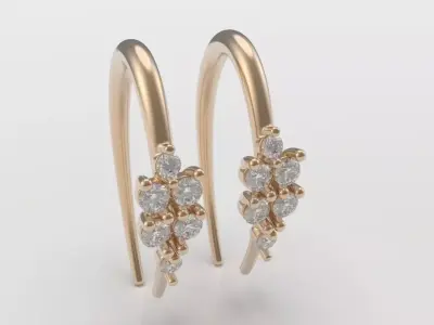 Earrings ready for print 3D print model