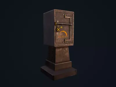 Metal Safe Low-poly 3D model