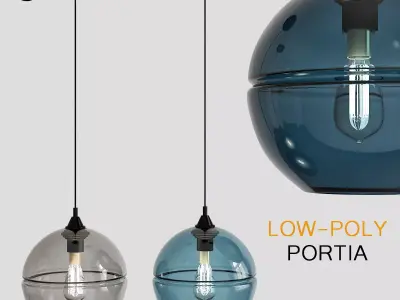 Portia chandelier 3d model Low-poly 3D model