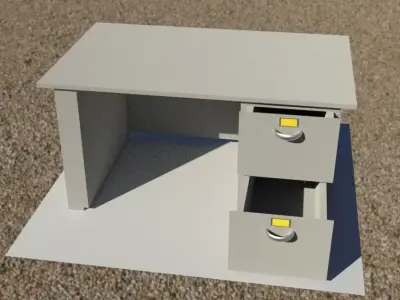 Metal Desk 1 3D model