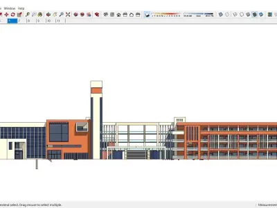 Sketchup School and University B5 3D model