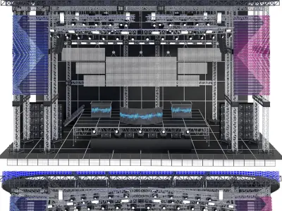 EDM Concert Stage 2 3D model