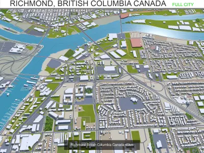 Greater Vancouver Cities 3D Model Pack