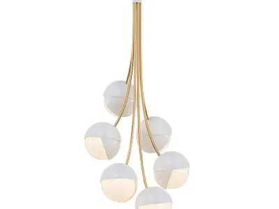 Bloom gold ball pendant light 3D model