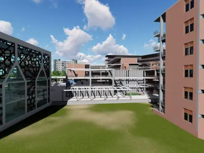 Modern Islamic Complex 3D model
