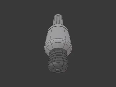 Energy saving lamp 2 Low-poly 3D model