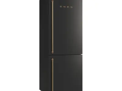 Smeg Coloniale Refrigerators black 3D model