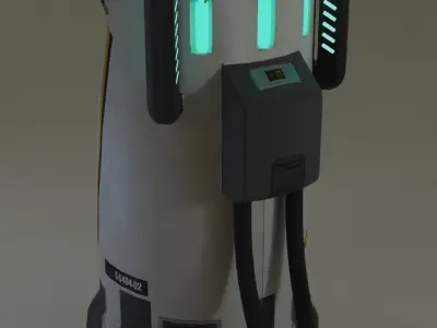 SCI-FI Capsule Low-poly 3D model