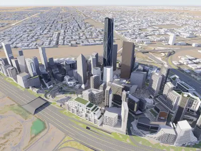 Riyadh King Abdullah Financial District 3D model