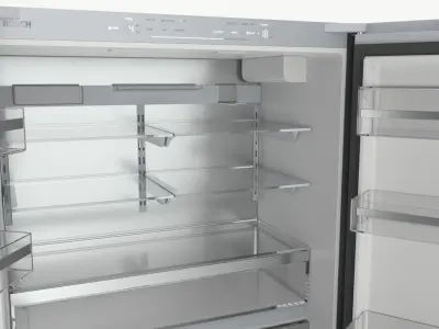 Fridge-freezer Bosch KFF96PIEP Doors Open 3D model