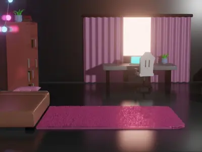 girls room 3D model