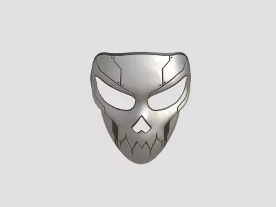 Scifi Skull Mask A02 - Fantasy Character Design Low-poly 3D model