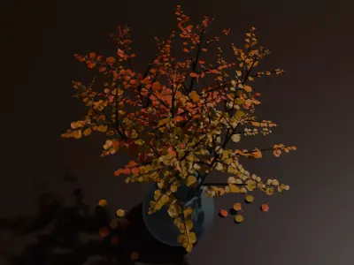 Autumn vase 3D model of branches in a vase   3D model