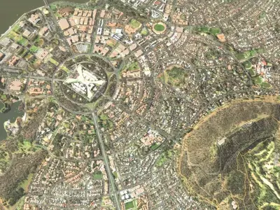 Cityscape Canberra  Australia 3D model