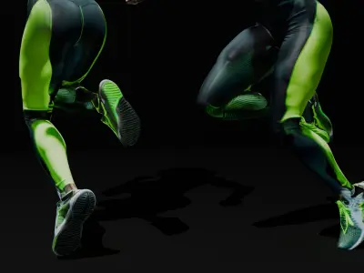 Cyberpunk Futuristic Athletic Female 3D model