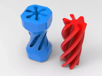 Double Spiral Passthrough 3d model - High quality 3D print model