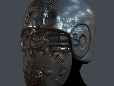 Gas mask helmet 3d model scifi Low-poly Low-poly Low-poly 3D model buy