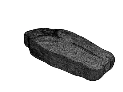 Luminous Wood Tablet Device Low-poly 3D model