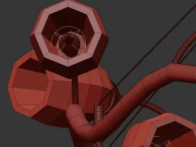 ADRIANNA gold chandelier with clear crystals 3D model