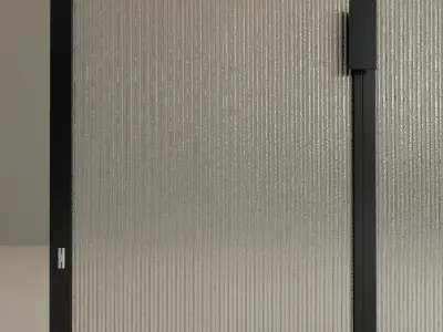 Glass partition door 99 Low-poly 3D model
