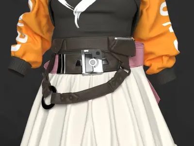 Sci-Fi Fantasy Wear 03 - 63 Marvelous Designer and Clo3D 3D model