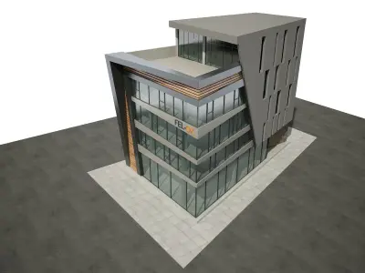 Building modern office 3D model