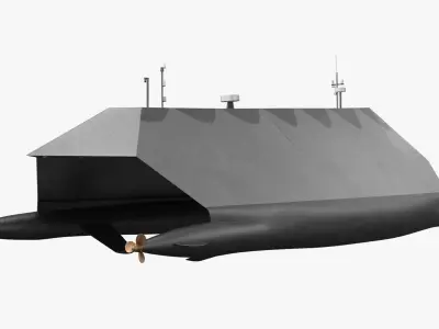  Radar-Evasive Military Ship Gray 