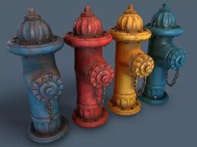 Hydrant Common Enviroment Assets Low-poly 3D model