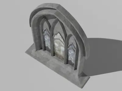 Gothic Window Low-poly 3D model buy
