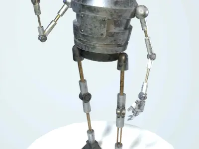 jelly-bot rigged Low-poly 3D model