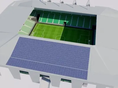 Stade Geoffroy-Guichard - Saint Etienne Low-poly 3D model