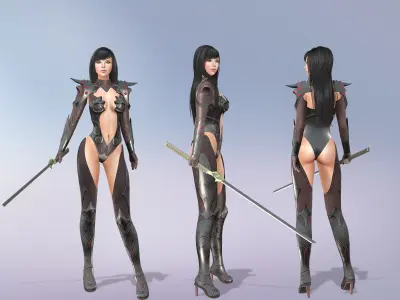 Bodysuit Outfit Low-poly 3D model