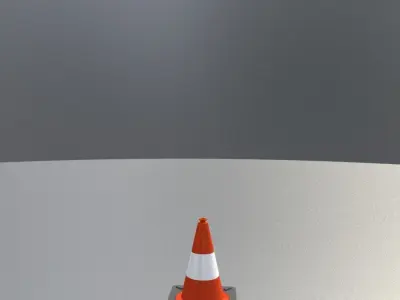 Traffic Cone 300 mm Low-poly 3D model