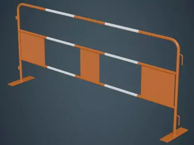 Crowd Barrier 4A Low-poly 3D model