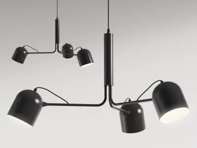 Liang Pendant lamp metal black 3D model