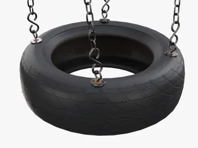 Tire swing outdoor 01 3D model