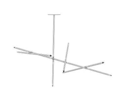 Pick Up Chandelier 5 Stick Vertical Free 3D model