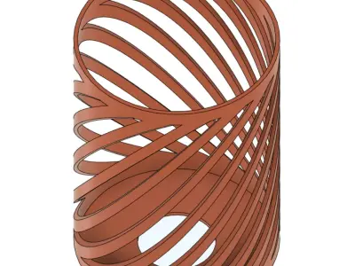 Cylinder shaped lamp 3D print model