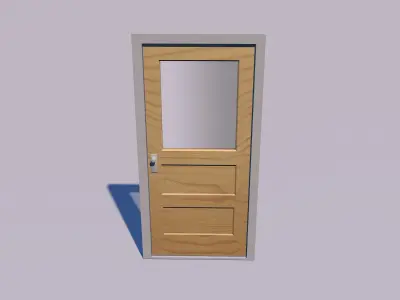 Wooden door 3D model