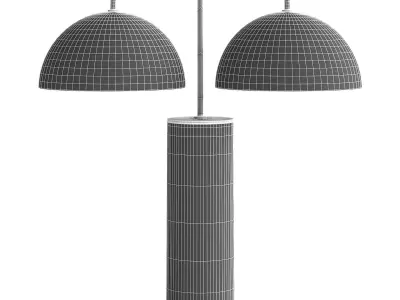 Double Table Lamp 3D model