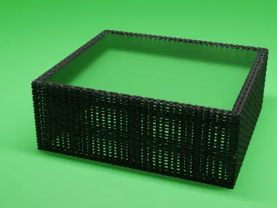 Corner couch with middle table 3D model