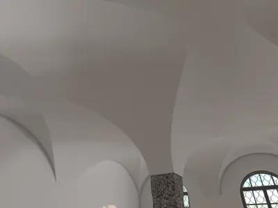 Modern Vaulted Ceiling Interior 3D model