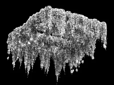 Pergola with grape leaves v2 3D model