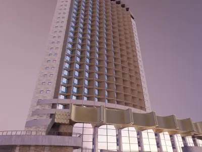 Hotel Kazakhstan 3d model 3D model