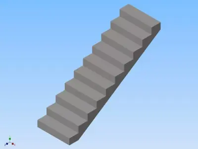 fffffff set of stairs Free 3D model