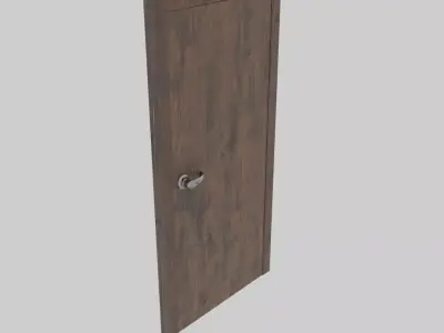 Low poly Simple Door Free 3D model