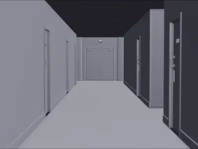 Stranger Things Hospital Hall 3D model