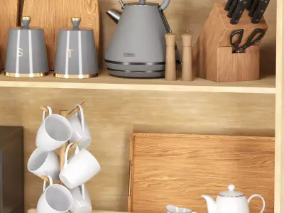 Kitchen accessories set 03 3D model