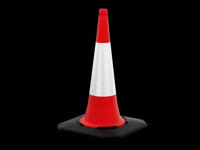 Tall Street Cone  Low-poly 3D model