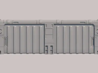Sci-fi Container Set 3D model